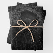 ヒマワリ白黒フローラアートデコパージュ ラッピングペーパーシート (インサイチュ)