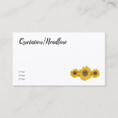 ヒマワリ白 名刺 (裏面)