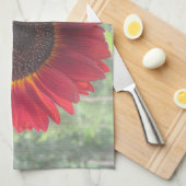 ヒマワリ皿タオル キッチンタオル (四つ折り)