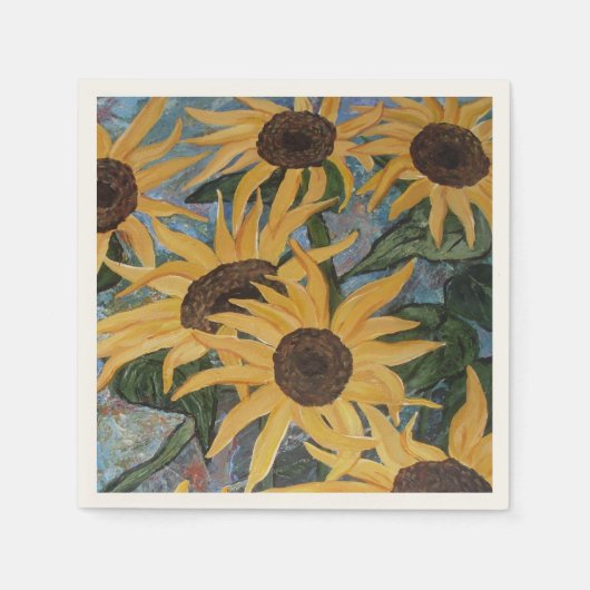 ヒマワリ紙ナプキン スタンダードカクテルナプキン (正面)