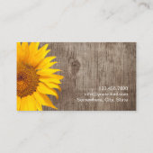 ヒマワリ素朴とラディバグ木材バックグラウンドモミー コーリングカード (裏面)