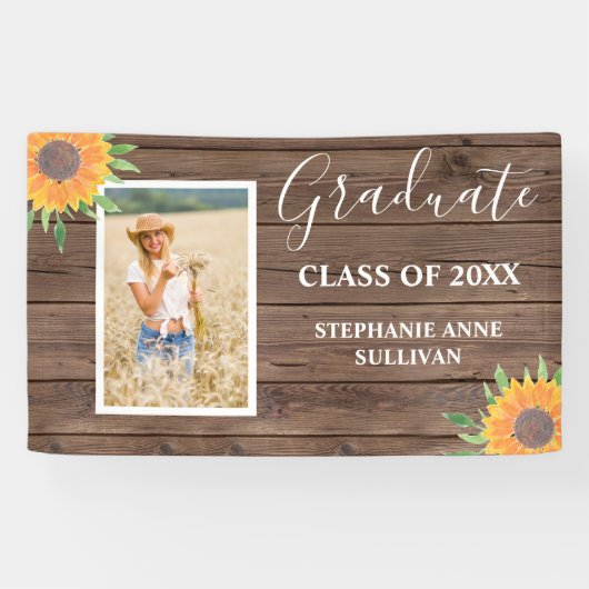 ヒマワリ素朴の木科卒業 横断幕 (横)