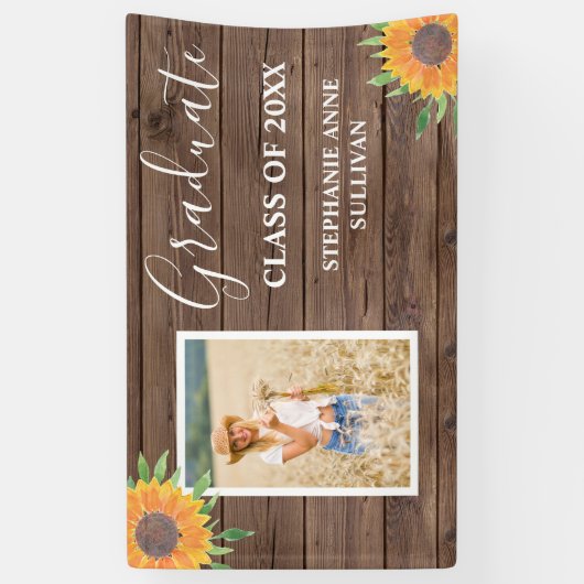 ヒマワリ素朴の木科卒業 横断幕 (縦)