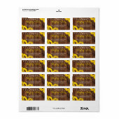 ヒマワリ素朴ウッド住所 シールシール ラベル (フルシート)