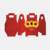 ヒマワリ素朴ウッド誕生日 フェイバーボックス (折り畳みなし)