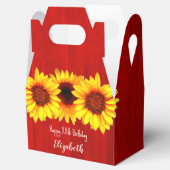 ヒマワリ素朴ウッド誕生日 フェイバーボックス (オープン)