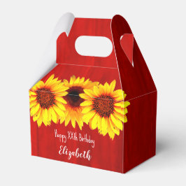 ヒマワリ素朴ウッド誕生日 フェイバーボックス