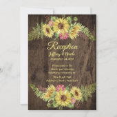 ヒマワリ素朴オンウッドカントリーウェディング披露宴 招待状 (正面)