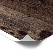 ヒマワリ素朴ストリングライトハッピーバースデー ポスター (角)