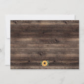 ヒマワリ素朴ストリングライトリハーサルディナー 招待状 (裏面)