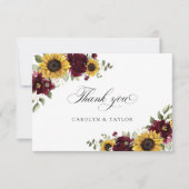 ヒマワリ素朴ス結婚・サンキューカード サンキューカード (正面)