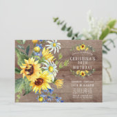 ヒマワリ素朴デイジー誕生パーティー 招待状 (スタンド正面)