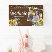 ヒマワリ素朴フォトストリングライト卒業 横断幕 (インサイチュ)