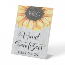 ヒマワリ素朴フローラサニタイザーモ結婚ノグラム