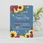 ヒマワリ素朴フローラ誕生日パーティーの招待 招待状 (スタンド正面)