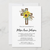 ヒマワリ素朴ボホ木十字洗礼 招待状 (正面)