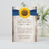 ヒマワリ素朴ボン木婚式レセプション エンクロージャーカード (スタンド正面)