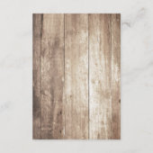 ヒマワリ素朴ボン木婚式レセプション エンクロージャーカード (裏面)