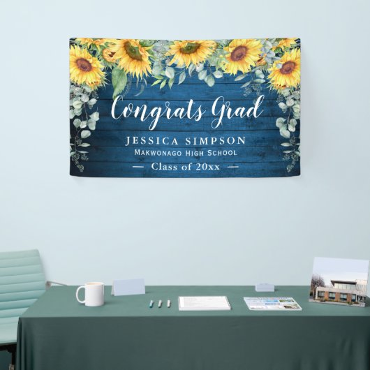 ヒマワリ素朴ユーカリ卒業生 横断幕 (トレードショー)