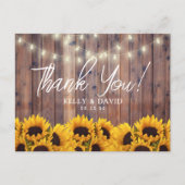 ヒマワリ素朴ング結婚ライト ポストカード (正面)