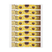 ヒマワリ素朴ーのラップのまわりに招待状ラベル ラップアラウンド宛名ラベル (シート)