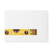 ヒマワリ素朴ーのラップのまわりに招待状ラベル ラップアラウンド宛名ラベル (正面)