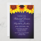 ヒマワリ素朴ーウッドリハーサルディナー 招待状 (正面)