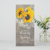 ヒマワリ素朴ーウッドレース結婚式 プログラム (スタンド正面)