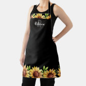 ヒマワリ素朴ーカスタムモノグラム エプロン (インサイチュ)