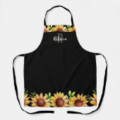 ヒマワリ素朴ーカスタムモノグラム エプロン (正面)