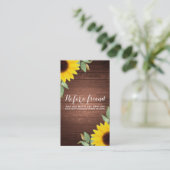 ヒマワリ素朴ーハニーウッドシック友人を参照 紹介カード (スタンド正面)