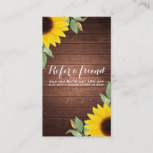 ヒマワリ素朴ーハニーウッドシック友人を参照 紹介カード (正面)