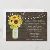 ヒマワリ素朴ーフローラカントリーメイスンジャイルライトI 招待状 (正面)