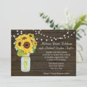 ヒマワリ素朴ーフローラカントリーメイスンジャイルライトI 招待状 (スタンド正面)