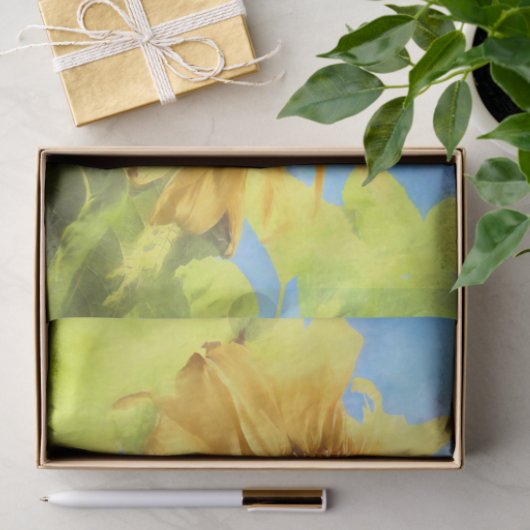 ヒマワリ素朴国イエローウォーター色 薄葉紙 (ギフト)