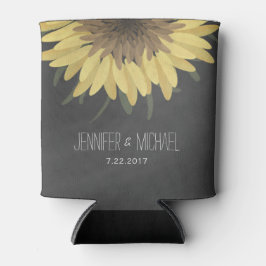 ヒマワリ素朴結婚の 缶クーラー