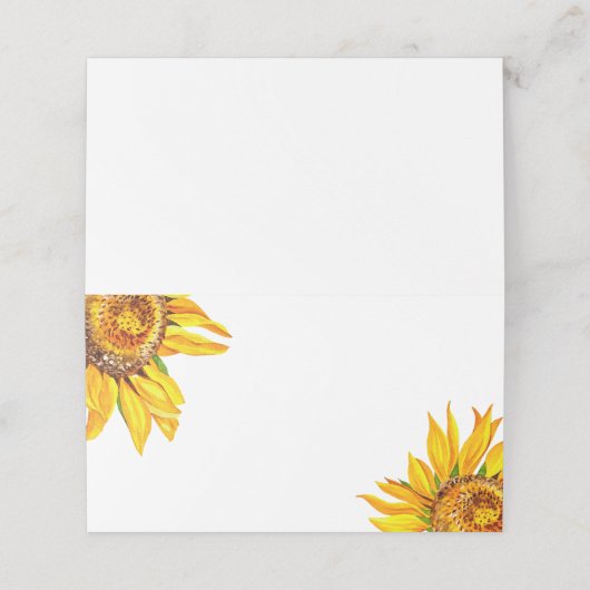 ヒマワリ結婚の座席表 プレイスカード (外部開封)