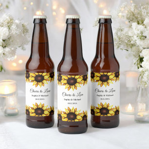 ヒマワリ結婚の応援フローラ ビールラベル