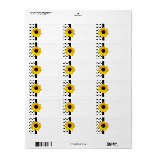 ヒマワリ結婚の空白の住所 シール (フルシート)