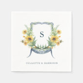 ヒマワリ結婚の紋章 | シャワー | カクテルナプキン スタンダードカクテルナプキン (正面)