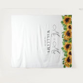 ヒマワリ結婚の背中 タペストリー (正面(横))