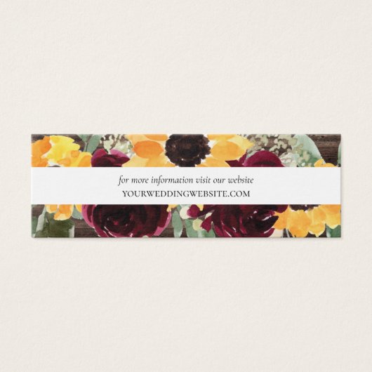 ヒマワリ結婚ウッドのWebサイト挿入カードミニ (正面)