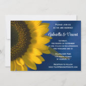 ヒマワリ結婚オン青 招待状 (正面)