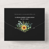 ヒマワリ結婚カ オールインワン招待状 (裏面)