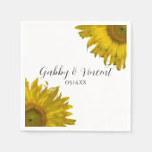 ヒマワリ結婚ス スタンダードカクテルナプキン (正面)