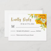 ヒマワリ結婚ス 出欠カード (正面/裏面)