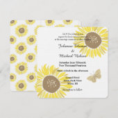 ヒマワリ結婚チョウ 招待状 (正面/裏面)