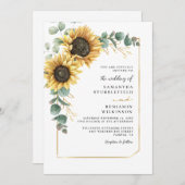 ヒマワリ結婚フローラ 招待状 (正面/裏面)