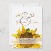 ヒマワリ結婚フローラ 招待状 (裏面)