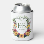 ヒマワリ結婚モグラム 缶クーラー (缶正面)